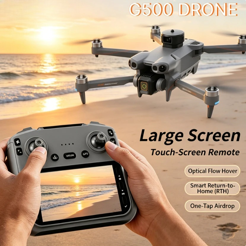 Drone Kit Long Range - Drone Dobrável G500 GPS com Tela